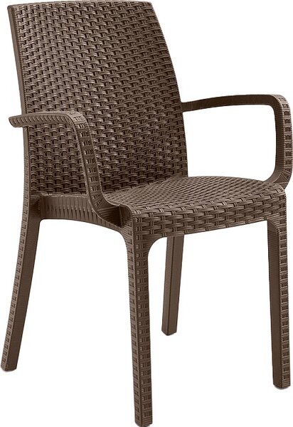 BICA Sedia per Esterni in Resina Dimensioni 57x59x86 cm colore Marrone - Indiana
