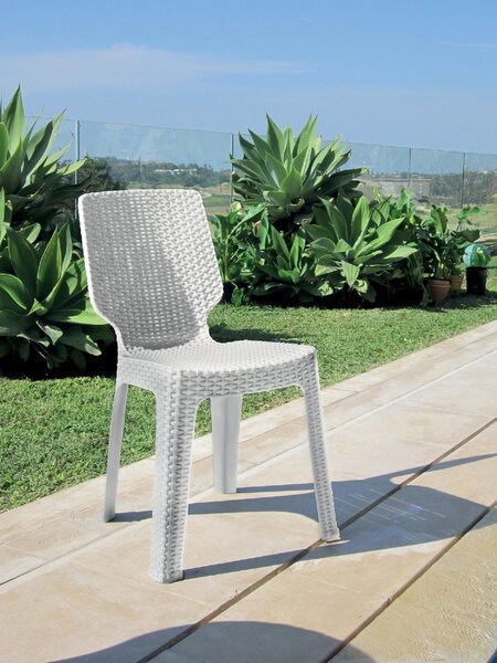 KETER Sedia per Esterni in Resina Dimensioni 54x38x82 cm colore Bianco