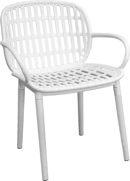 VivaGarden Sedia per Esterni in Polipropilene Dimensioni 55x48x47 cm colore Bianco