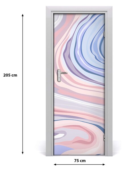 Poster adesivo per porta Astrazione d'onda 75x205 cm