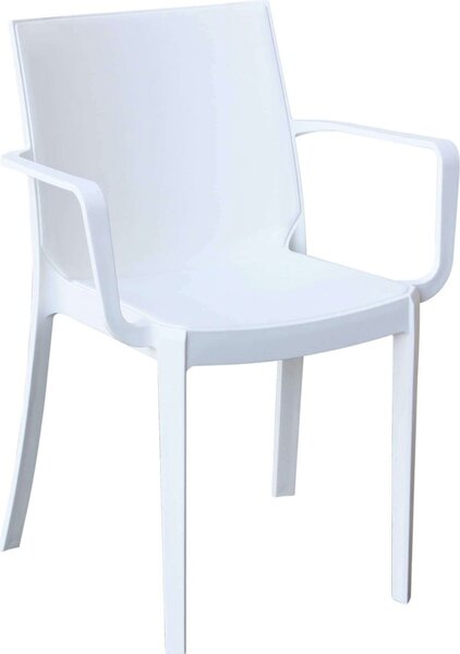 BICA Sedia per Esterni in Polipropilene Dimensioni 55x58x82 cm colore Bianco - Verona