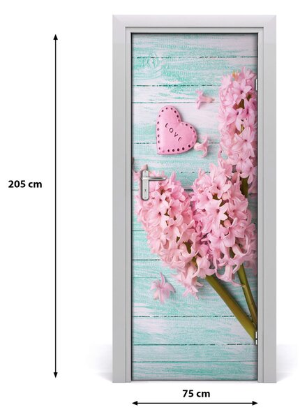 Adesivo per porta Fiori lilla 75x205 cm