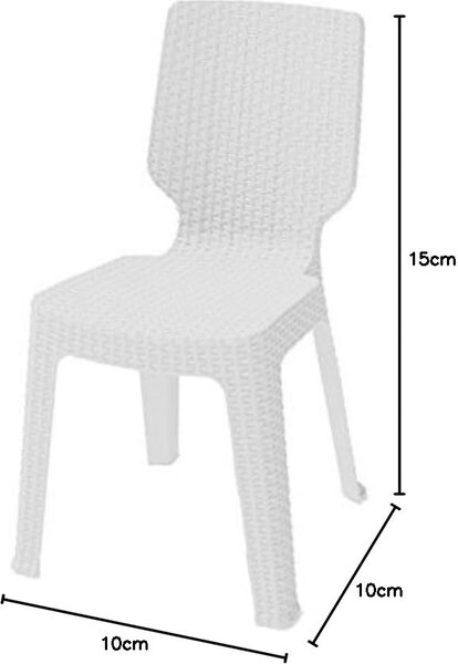 KETER Sedia per Esterni in Resina Dimensioni 54x38x82 cm colore Bianco