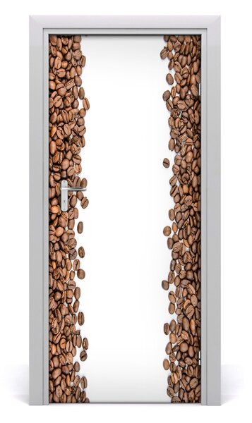 Adesivo per porta interna Chicchi di caff? 75x205 cm