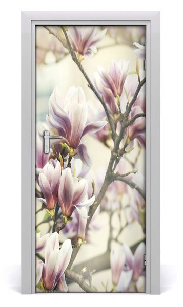 Adesivo per porta Magnolia sulla porta 75x205 cm