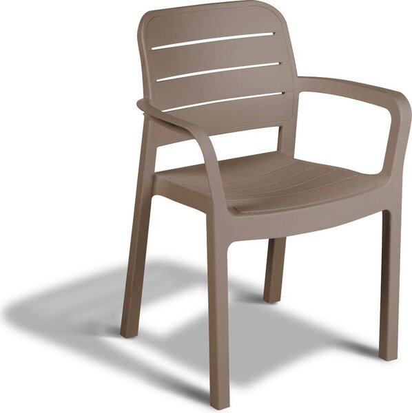 ALLIBERT Sedia per Esterni in Resina Dimensioni 58x53x83 cm colore Cappuccino - Tisara