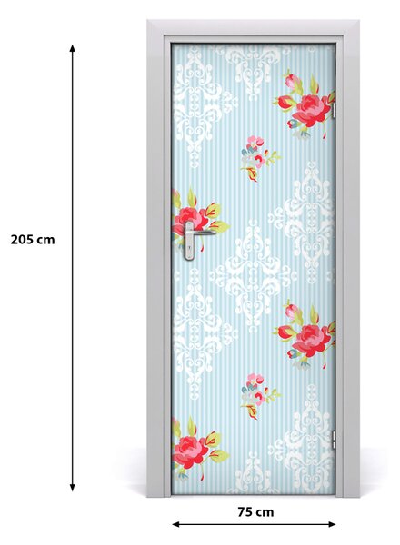 Adesivo per porta Rose 75x205 cm