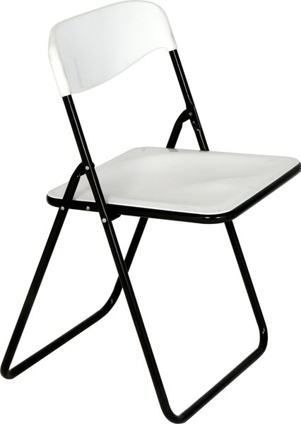 Metal Far Sedia per Esterni Pieghevole in Acciaio/Plastica colore Bianco - Metalfar
