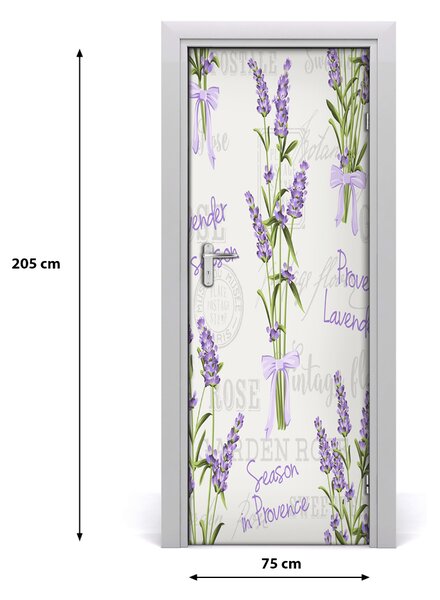 Adesivo per porta Lavanda 75x205 cm