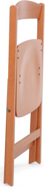 Foppapedretti Sedia per Esterni Pieghevole in Legno Dimensioni 43x50x75 cm colore Noce/Nero - Luna