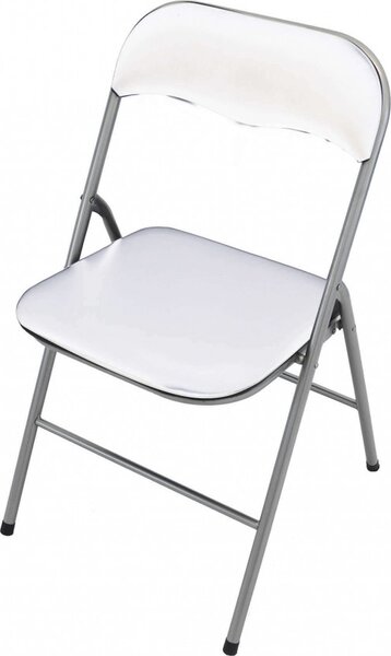 VivaGarden Sedia per Esterni Pieghevole in Alluminio Dimensioni 44x45x78 cm colore Bianco