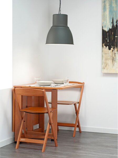 Foppapedretti Sedia per Esterni Pieghevole in Legno Dimensioni 43x50x75 cm colore Noce/Nero - Luna