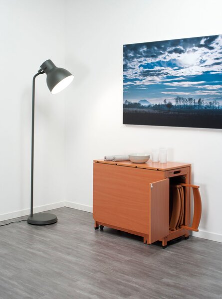 Foppapedretti Sedia per Esterni Pieghevole in Legno Dimensioni 43x50x75 cm colore Noce/Nero - Luna