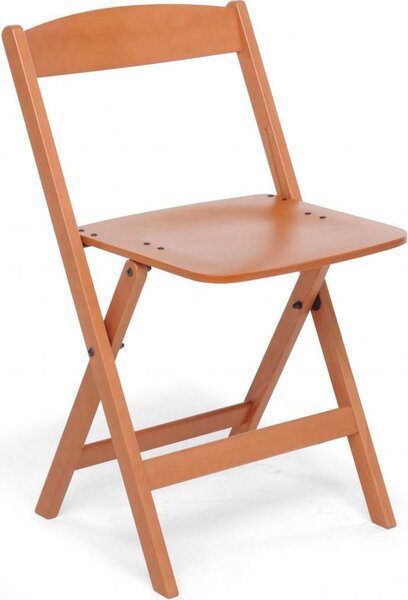 Foppapedretti Sedia per Esterni Pieghevole in Legno Dimensioni 43x50x75 cm colore Noce/Nero - Luna