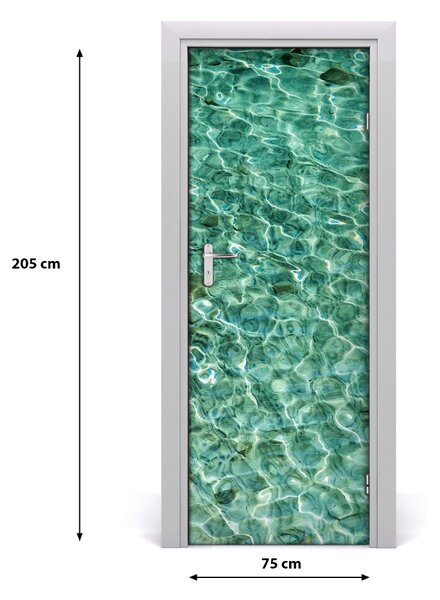 Sticker porta Acqua trasparente 75x205 cm