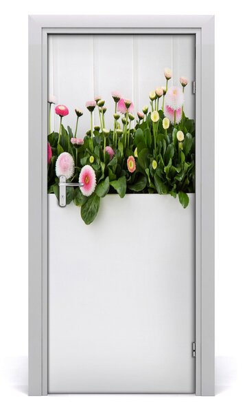 Rivestimento Per Porta Margherite rosa 75x205 cm