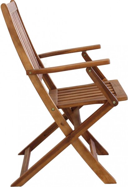 VivaGarden Sedia per Esterni Pieghevole in Legno Dimensioni 55x57x91 cm colore Marrone - Euforico