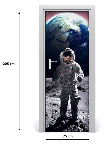Adesivo per porta Astronauta 75x205 cm