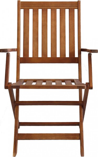 VivaGarden Sedia per Esterni Pieghevole in Legno Dimensioni 55x57x91 cm colore Marrone - Euforico