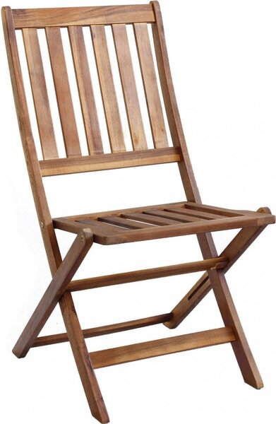 VivaGarden Sedia per Esterni Pieghevole in Legno Dimensioni 46x57x91 cm colore Marrone - Euforico