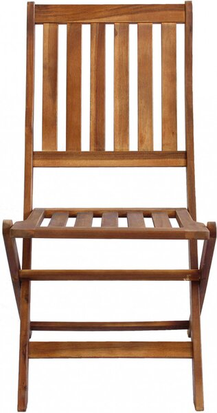 VivaGarden Sedia per Esterni Pieghevole in Legno Dimensioni 46x57x91 cm colore Marrone - Euforico
