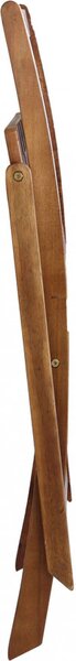 VivaGarden Sedia per Esterni Pieghevole in Legno Dimensioni 46x57x91 cm colore Marrone - Euforico
