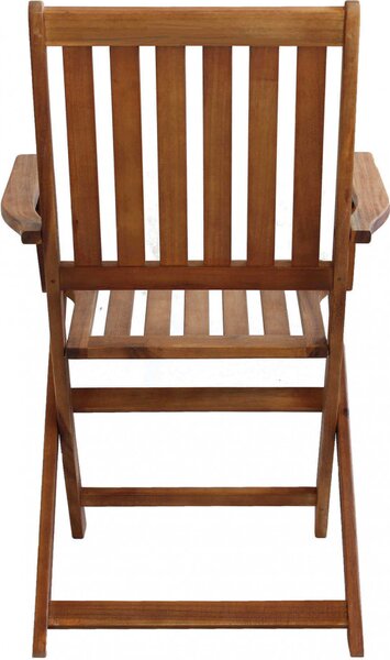 VivaGarden Sedia per Esterni Pieghevole in Legno Dimensioni 55x57x91 cm colore Marrone - Euforico