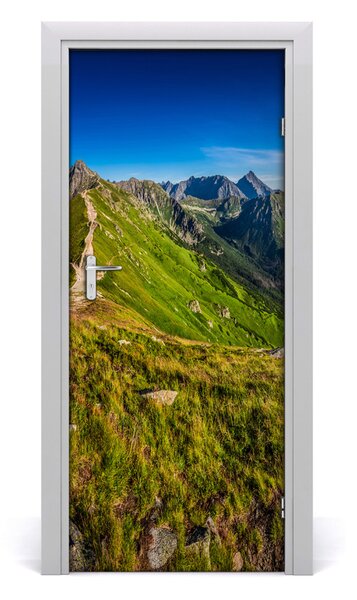 Adesivo per porta Paesaggi delle montagne di Tatra 75x205 cm