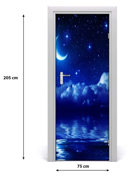 Adesivo per porta Cielo di notte 75x205 cm