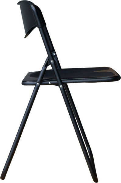 Metal Far Sedia per Esterni Pieghevole in Plastica/Metallo Dimensioni 46x50x80 cm colore Nero - Metalfar