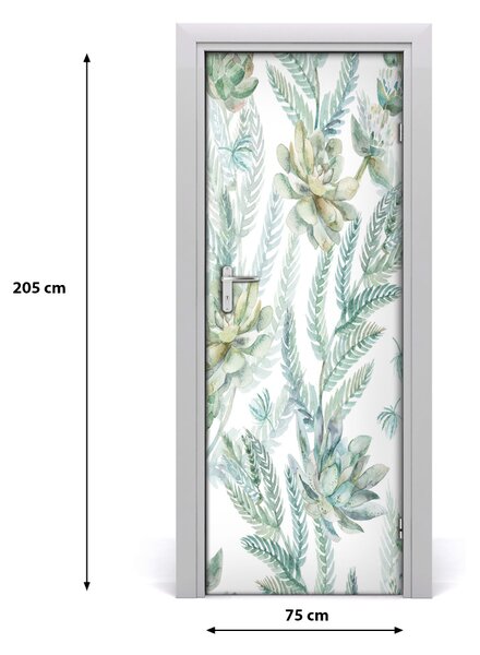 Adesivo per porta Pattern floreale 75x205 cm