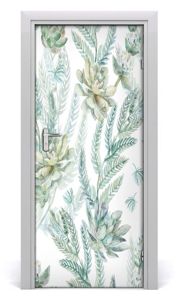 Adesivo per porta Pattern floreale 75x205 cm