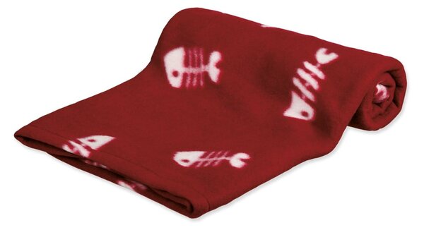 Coperta per gatti rossa in lana di pecora 100x70 cm Trixie Barney – Plaček Pet Products