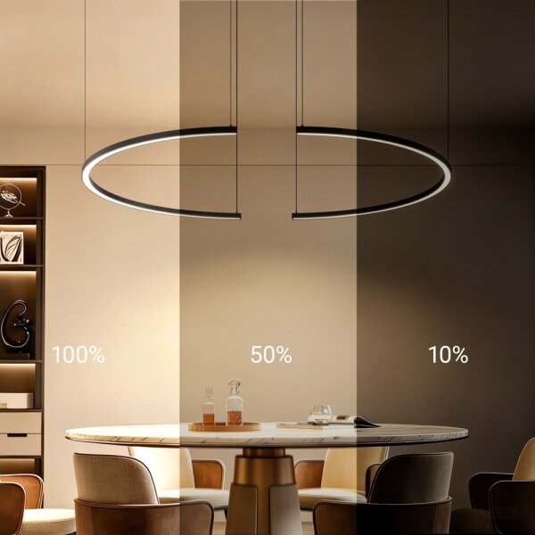 Immax NEO 07329L - Lampada a sospensione LED dimmerabile su cavo FINO 72W/230V 120 cm nero Tuya+telecomando