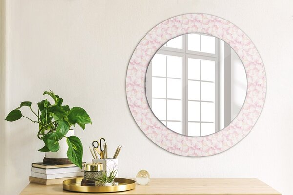 Specchio rotondo stampato Petali di fiori fi 50 cm
