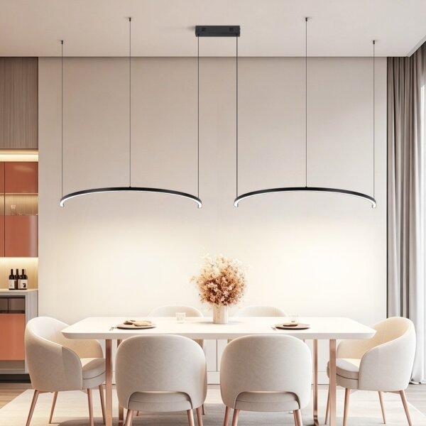 Immax NEO 07329L - Lampada a sospensione LED dimmerabile su cavo FINO 72W/230V 120 cm nero Tuya+telecomando