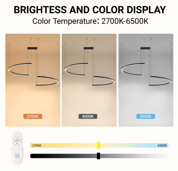 Immax NEO 07329L - Lampada a sospensione LED dimmerabile su cavo FINO 72W/230V 120 cm nero Tuya+telecomando