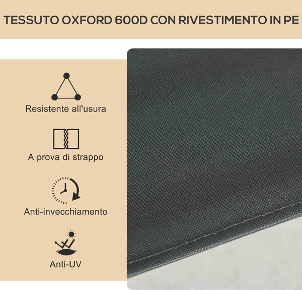 VivaGarden Sedia per Esterni Pieghevole Set 2 Sedie da Giardino in Acciaio/Tessuto Dimensioni 54x59x78 cm colore Grigio
