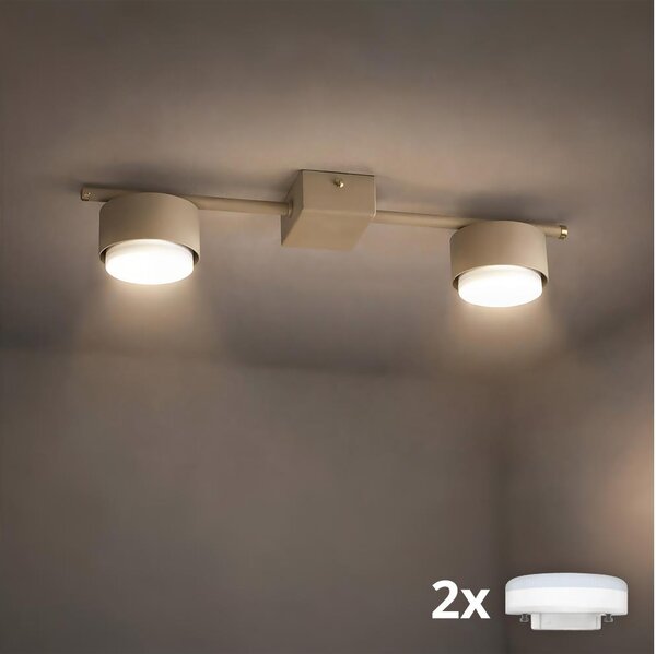 Brilagi - Faretto LED MONO 2xGX53/13W/230V beige