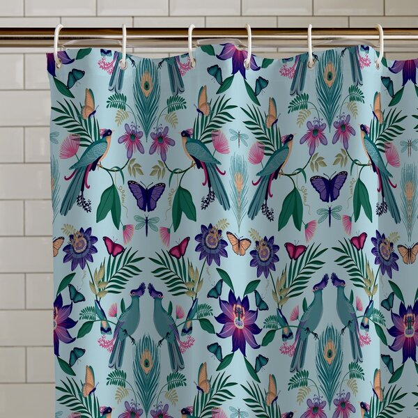 Tenda per doccia 180x180 cm Mya Tropical Bird – Catherine Lansfield