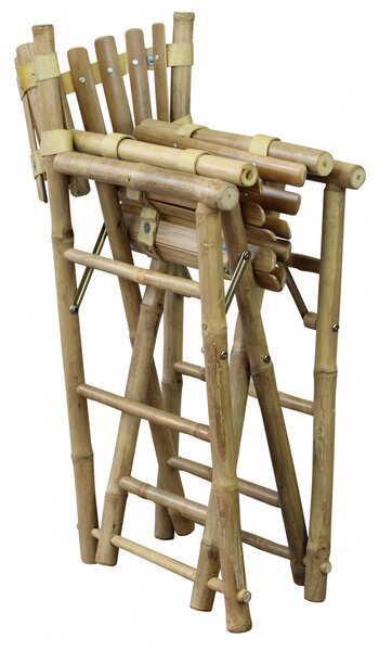 VivaGarden Sedia per Esterni Sedia Regista in Bamboo Dimensioni 58x44x88 cm colore Naturale - Mimo