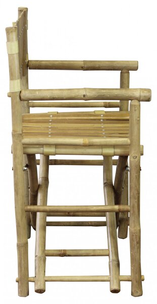 VivaGarden Sedia per Esterni Sedia Regista in Bamboo Dimensioni 58x44x88 cm colore Naturale - Mimo