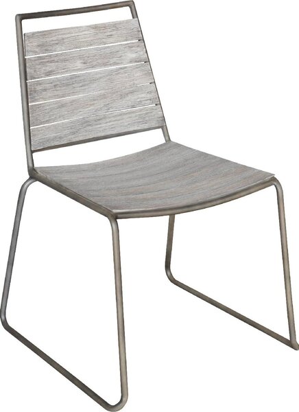 NBrand Sedia per Esterni Set 2 Sedie da Giardino in Legno Dimensioni 52x63x80 cm colore Grigio - Stone