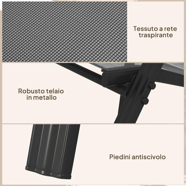VivaGarden Sedia per Esterni Set 4 Sedie da Giardino in Metallo Dimensioni 54x75,5x95 cm colore Nero