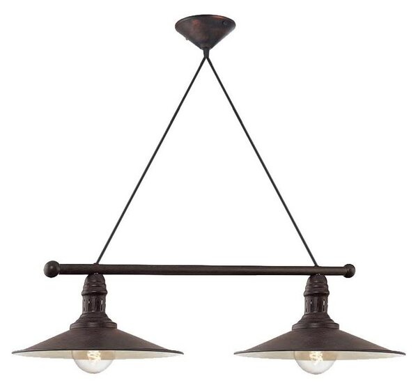 Brilagi - Lampada a sospensione con cavo FORGE 2xE27/60W/230V marrone