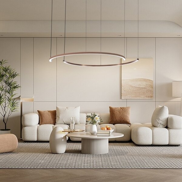 Immax NEO 07328L - Lampadario LED dimmerabile a sospensione su cavo FINO 72W/230V 120 cm oro rosa Tuya+telecomando