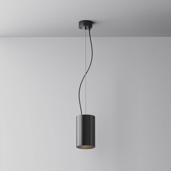 Maytoni lampada LED a sospensione Efir, nera, Ø 9,5 cm, 25 W, 38° Efir, Nero, Soggiorno / Sala da pranzo, Alluminio, Moderno