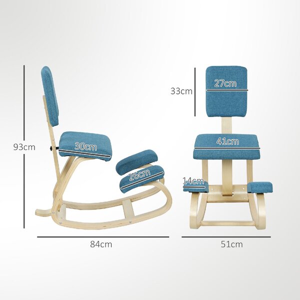Icon Space Sedia Posturale con Schienale in Tessuto colore Blu Scuro