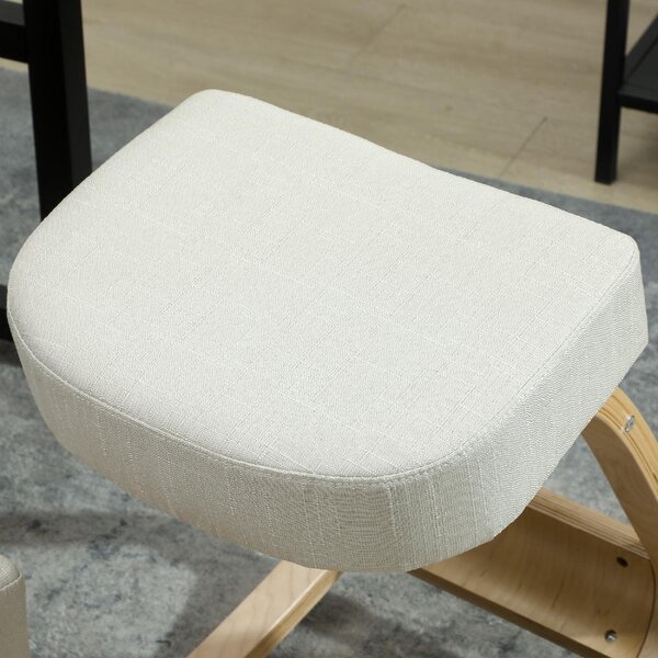 DecHome Sedia Posturale in Tessuto colore Crema