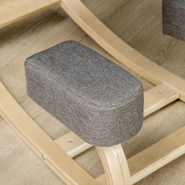 DecHome Sedia Posturale in Tessuto colore Grigio